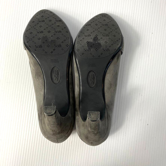 Women's Sofft Carleigh Pump Suede Leather Upper Gray Cushion Comfort Heels 9.5 M - Picture 7 of 9